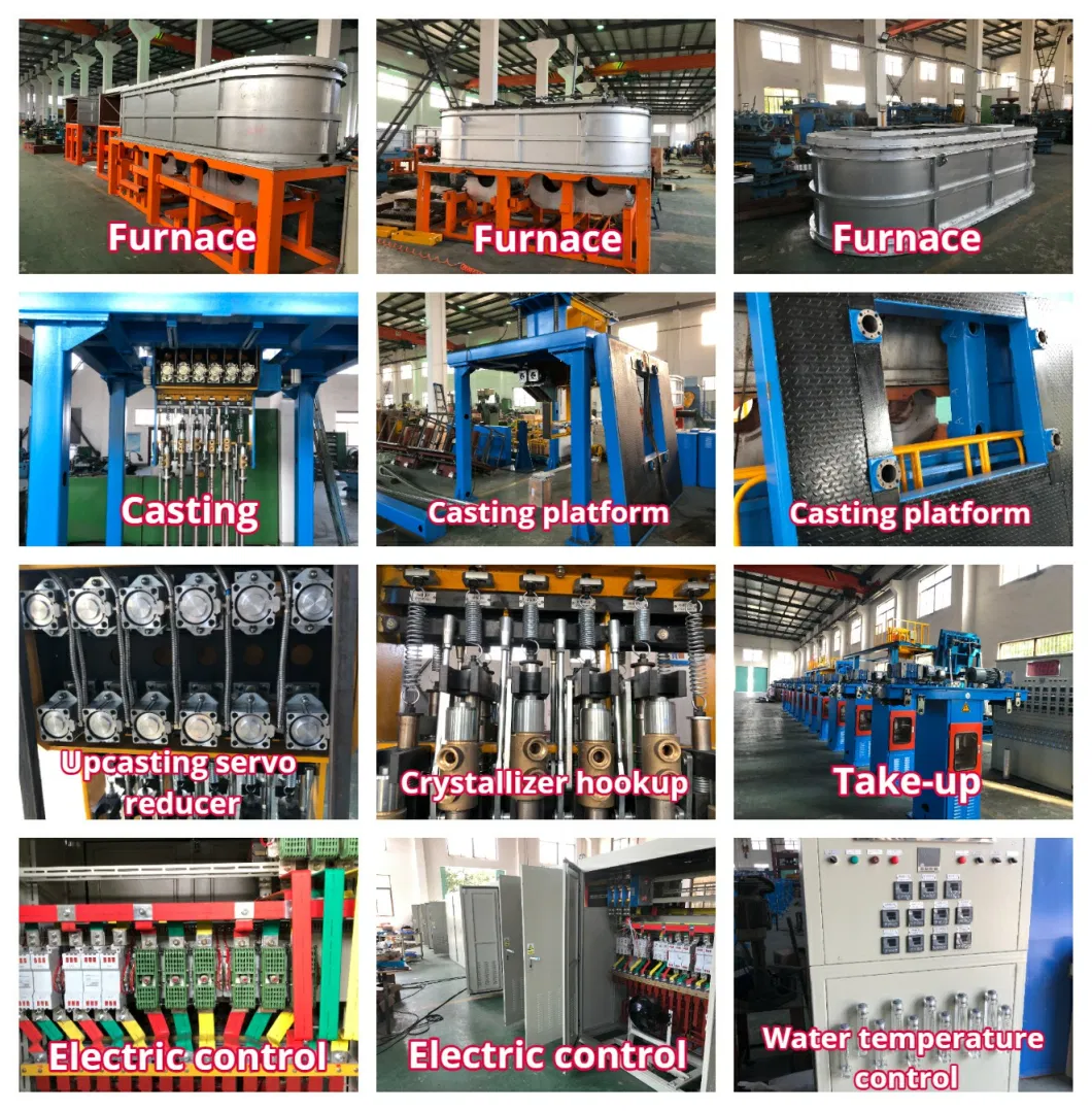 Upward Continuous Casting Plant Oxygen Free 8mm to 20mm Copper Rod Upcasting Machine